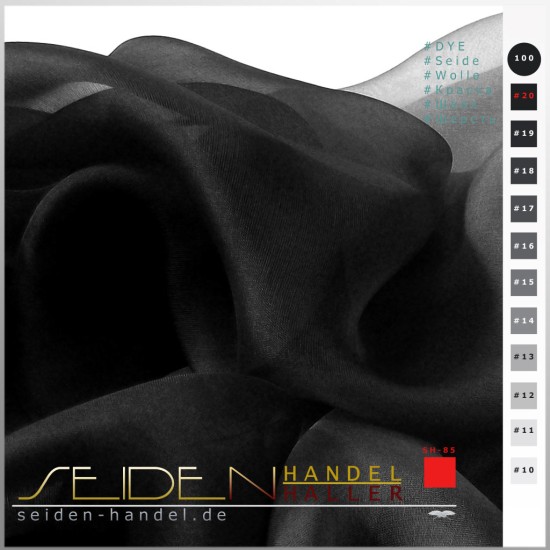 Meterware, Silk Etamine 06, 138cm, 3m-Coupon, Black Meteorite