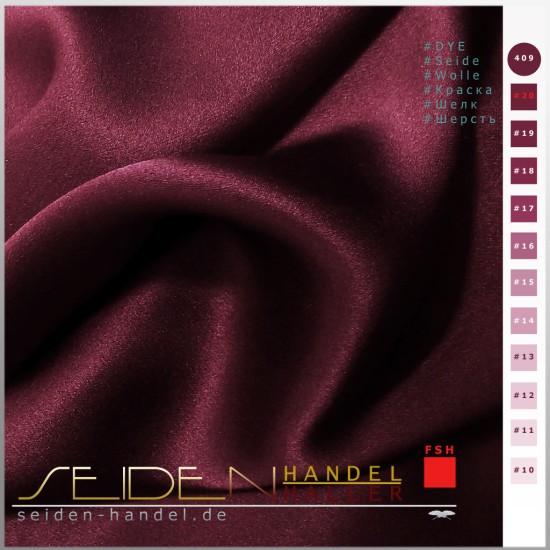Seidenstoff Crepe Satin 12.5, Deep Burgundy