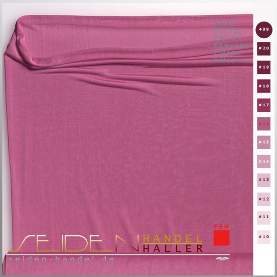 Strickschlauch Singlejersey, 80g/m, 104cm, Fiesta Rose