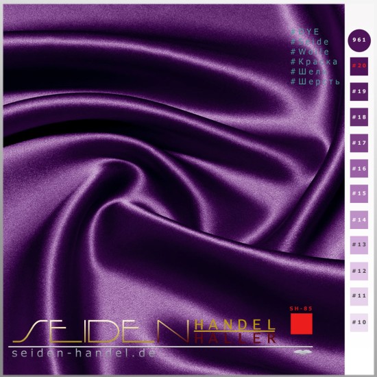 Seidenstoff Crepe Satin 40, 140 cm, 3,00m-Coupon, Purple Majesty