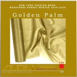 Meterware Luxus Ponge 04, 92cm, 3m-Coupon, Trendfarbe Golden Palm