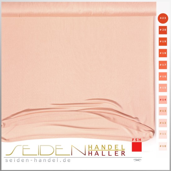 Strickschlauch Singlejersey, 80g/m, 104cm, Trendfarbe Peach Fuzz