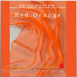 Meterware Chiffon 4.5, 90cm, in Trendfarbe Rot Orange