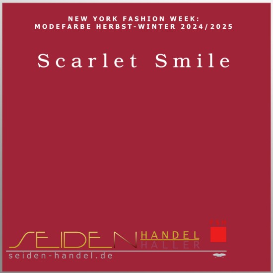 Seidentuch Luxus Ponge 4.2, Format: 90 x 90cm, Scarlet Smile