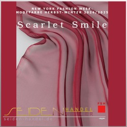 Meterware Chiffon 4.5, 90cm, Trendfarbe  Scarlet Smile