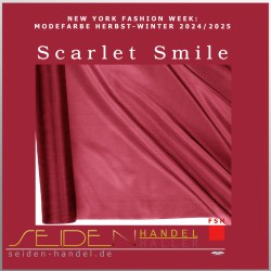 Meterware Luxus Ponge 04, 92cm, Trendfarbe Scarlet Smile