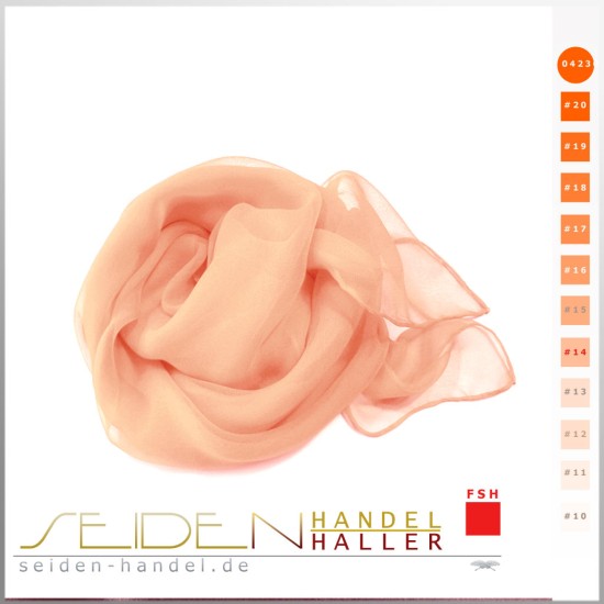 Seidentuch Chiffon 4.5, 55 x 55cm, Trendfarben Herbst/Winter 2024/25