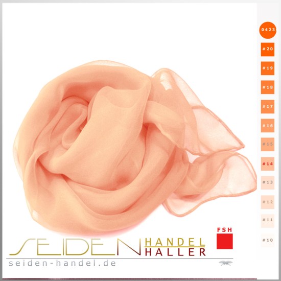 Seidentuch Chiffon 3.5, 90 x 90cm, Peach Fuzz