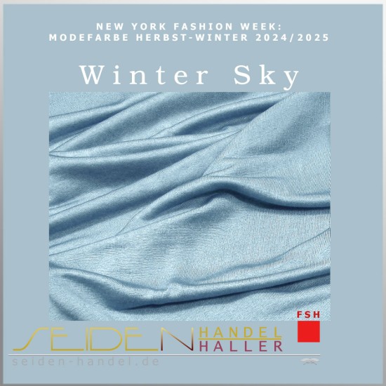 Strickschlauch Singlejersey, 120g/m, 3m-Coupon, Trendfarbe Whinter Sky