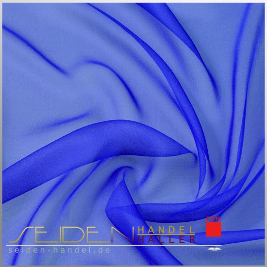 Meterware Chiffon 4.5, 90cm, 3m-Coupon, blau