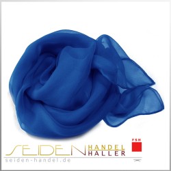 Seidentuch Chiffon 4.5, 75 x 75cm, Blau