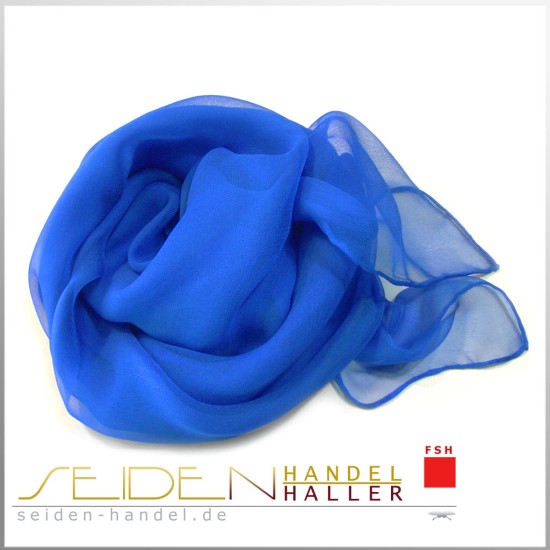 Seidentuch Chiffon 4.5, 45 x 45cm, blau 