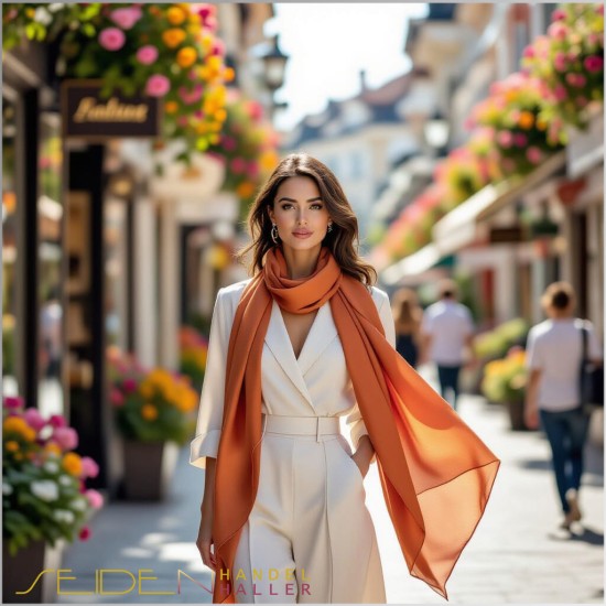 Meterware Ponge 05, Brandied Melon, Fashioncolors 25/26 Meterware Ponge 05, Brandied Melon, Fashioncolors 25/26