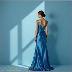 Meterware Ponge 05, Lyons Blue, Fashioncolors 25/26