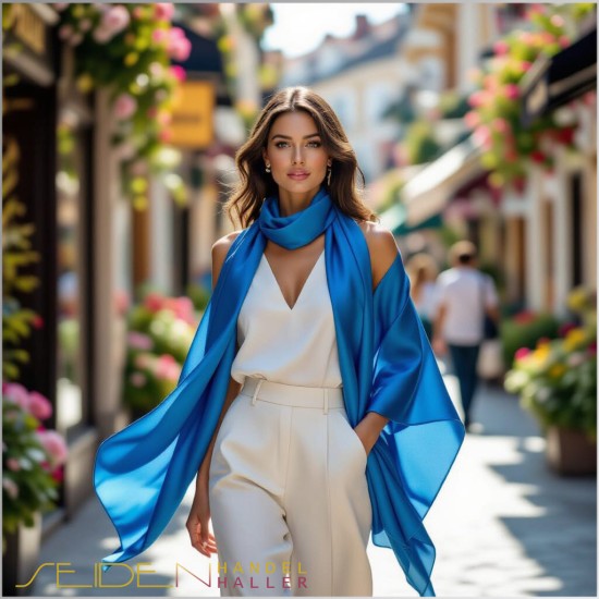 Meterware Ponge 05, Lyons Blue, Fashioncolors 25/26 Meterware Ponge 05, Lyons Blue, Fashioncolors 25/26