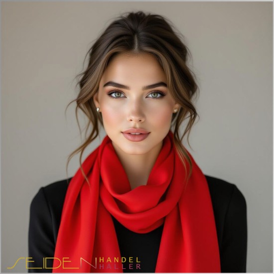 Meterware Ponge 05, Poppy Red, Fashioncolors 25/26 Meterware Ponge 05, Poppy Red, Fashioncolors 25/26