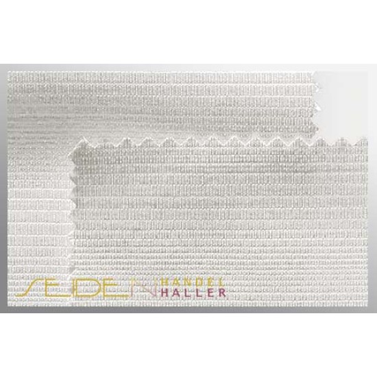 Stoffmuster Seide-Baumwolle, Heavy Stripe 36, naturweiss