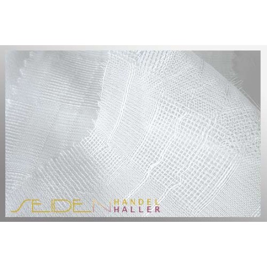 Stoffmuster Seide-Leinen Linen Silk 10 Nobli, naturweiss