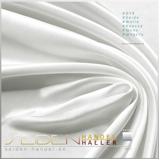 Stoffmuster Crepe Satin 12.5, naturweiss