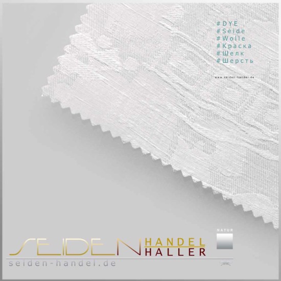 Stoffmuster Seide-Leinen Jacquard 28 Abida, naturweiss