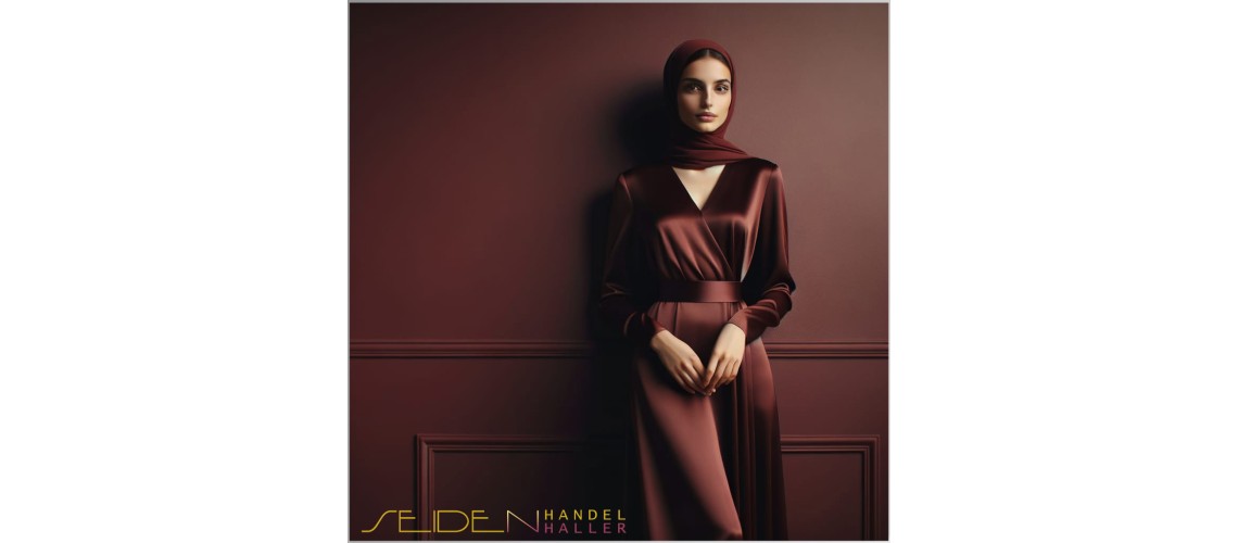 Seidensatin Burgunder