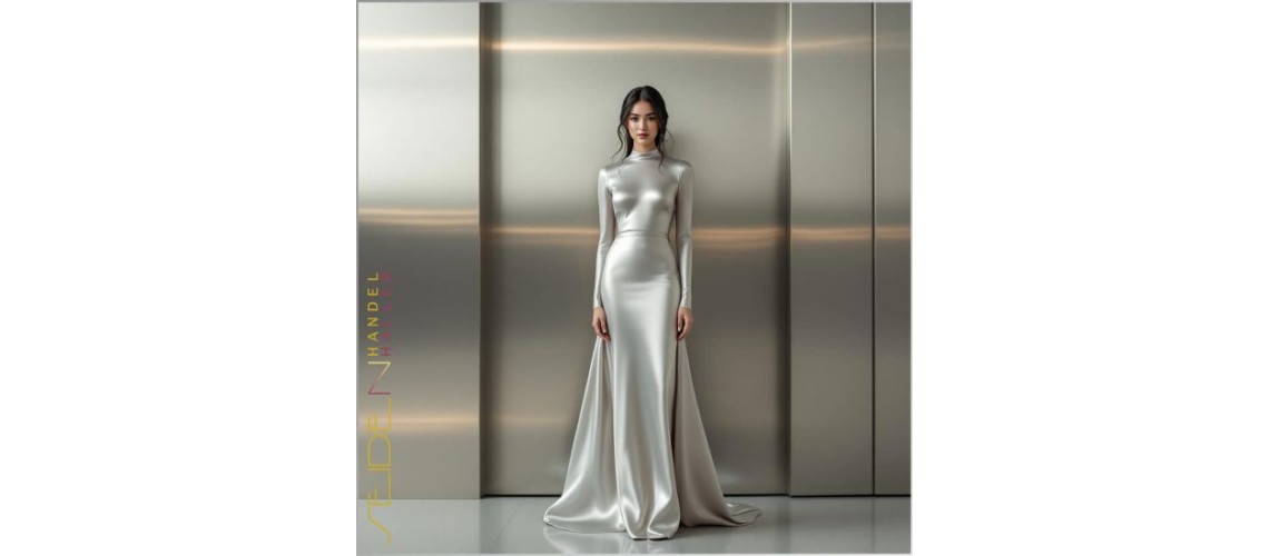Seidensatin Silber