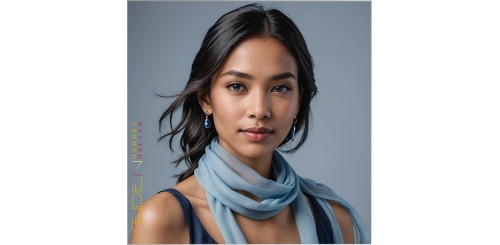 Crinkle Chiffon Seidenschals