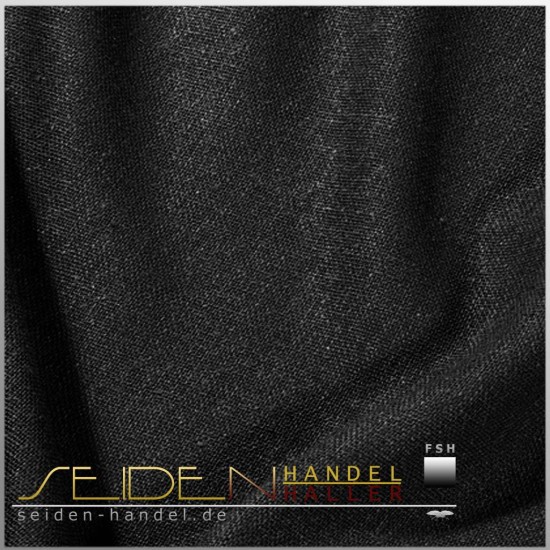 Meterware Bourette 22, 112cm, schwarz