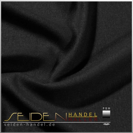 Meterware Bourette 22, 112cm, schwarz