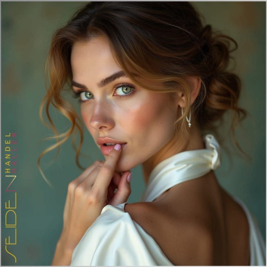 Seidenschal Crepe de Chine 08, 45 x 140cm, naturweiss