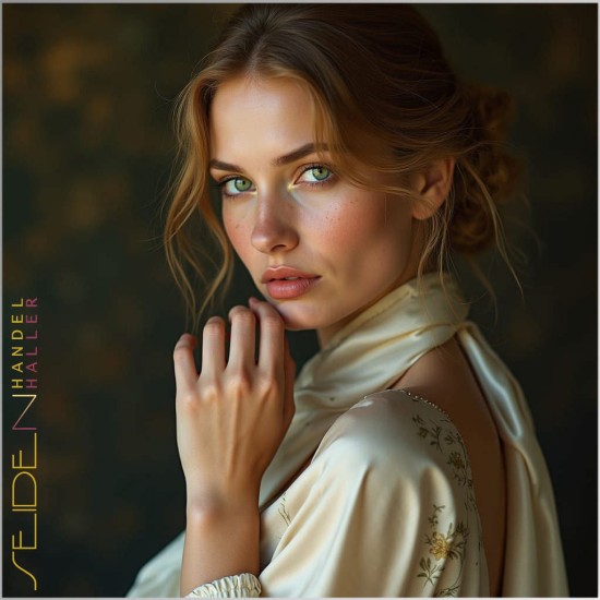 Seidenschal Crepe de Chine 08, 45 x 160cm, naturweiss