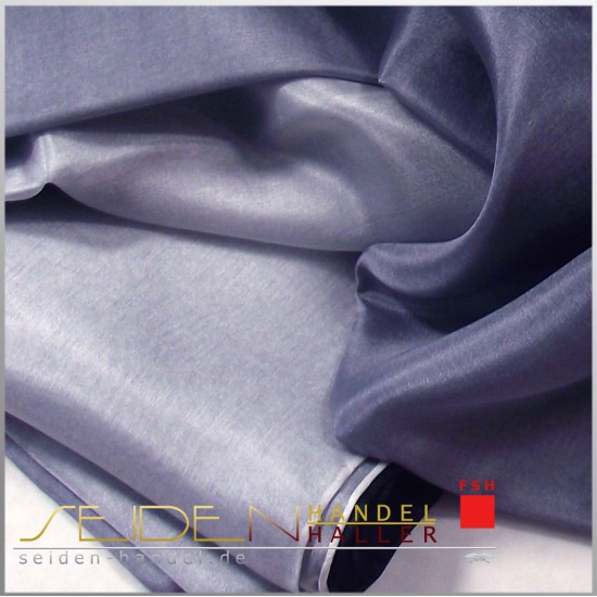 Seidenschal Ponge 05, 110 x 220cm, nachthimmelblau-weiss