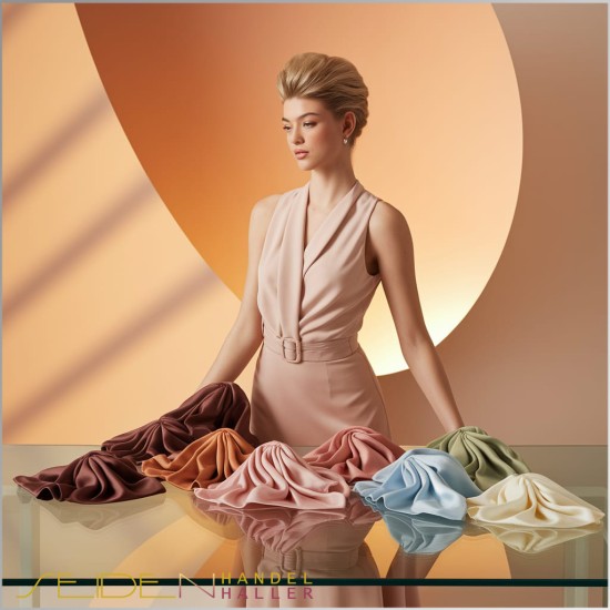 Seidenschal Ponge 05, 130 cm lang, Floral Pathways