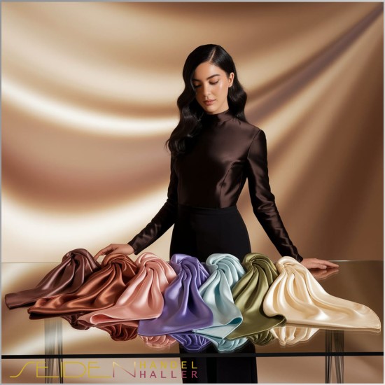 Seidenschal Ponge 05, 180 cm lang, Floral Pathways