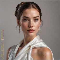 Seidenschal Ponge 05, 45 x 160cm, naturweiss