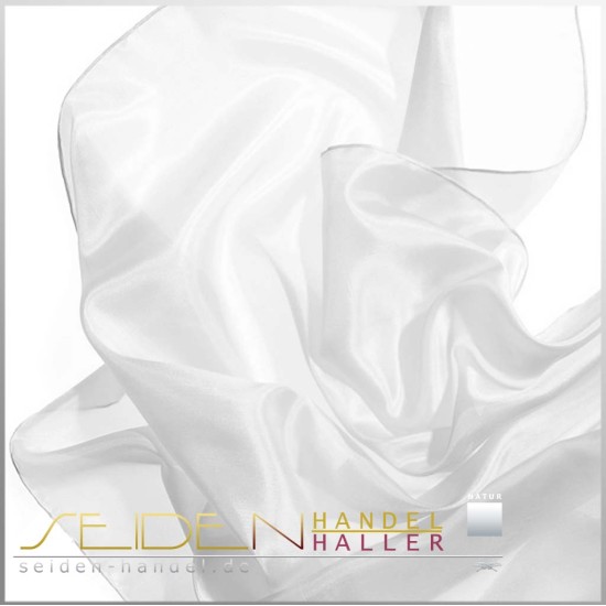 Seidenschal Ponge 05, 90 x 180cm, naturweiss