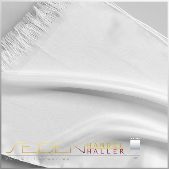 Seidenschal Ponge 10, 45 x 160cm, naturweiss