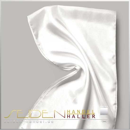 Seidenschal Ponge 10, 45 x 160cm, naturweiss