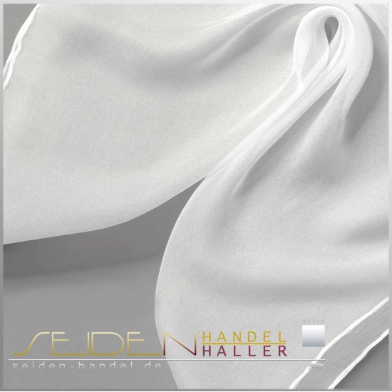 Seidentuch Chiffon 3.5, 55 x 55cm, naturweiss Seidentuch Chiffon 3.5, 55 x 55cm, naturweiss