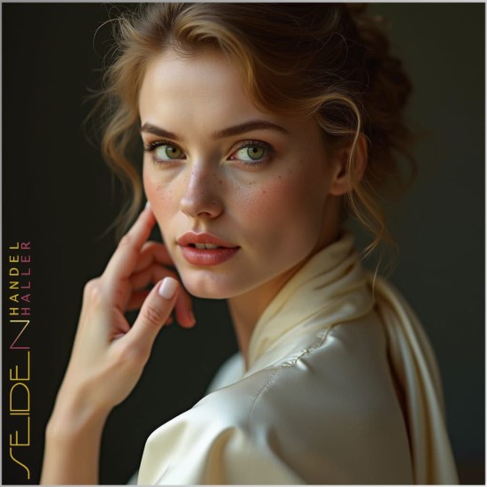 Seidenschal Crepe Satin 19, 90 x 180cm, naturweiss