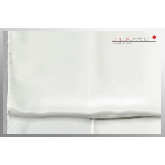 Seidenschal Crepe de Chine 10, 45 x 180cm, naturweiss