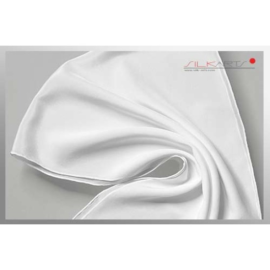 Seidenschal Crepe de Chine 12, 45 x 140cm, naturweiss