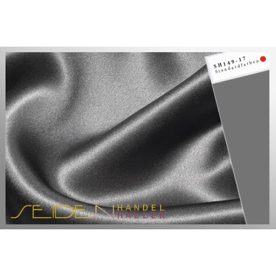 Seidenstoff Crepe Satin 30, Pearl Black Berry