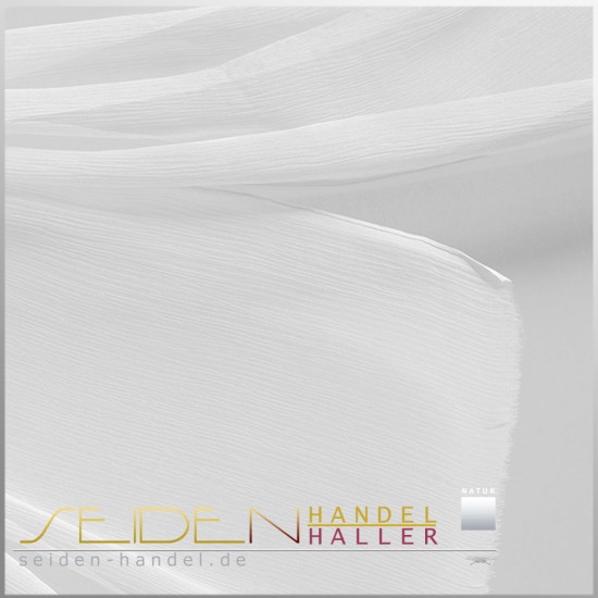 Meterware Crinkle Chiffon 4.5, 136cm, naturweiss
