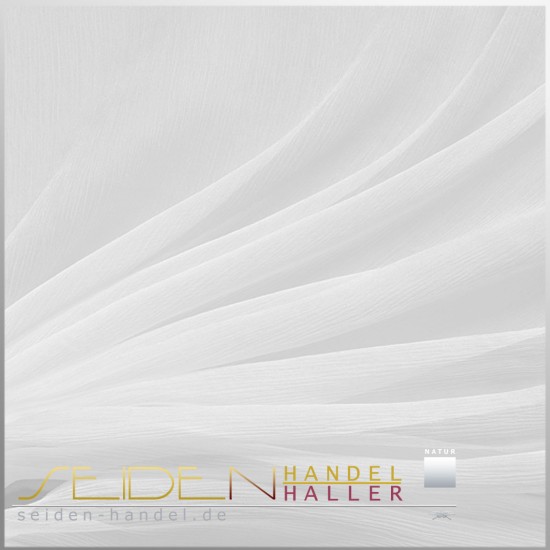 Meterware Crinkle Chiffon 4.5, 136cm, naturweiss