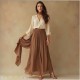 Meterware Chiffon 4.5, 90cm, Trendfarbe Mocha Mousse