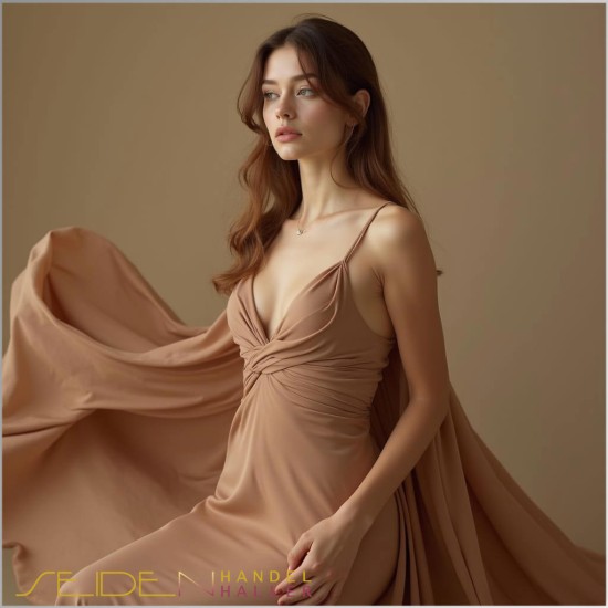 Meterware Chiffon 4.5, 90cm, Trendfarbe Mocha Mousse