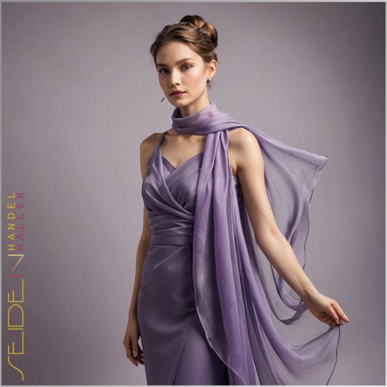 Meterwaren Chiffon Violett