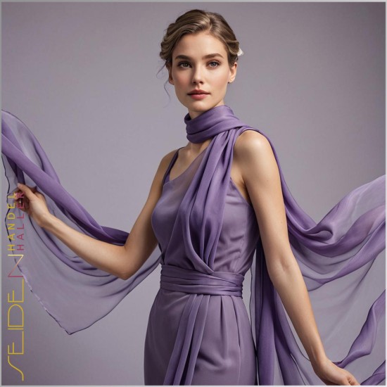 Meterwaren Chiffon Violett