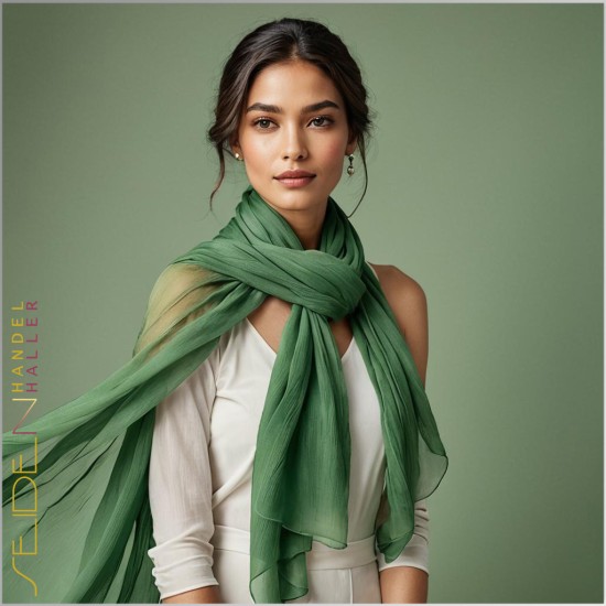 Meterware Chiffon Grün